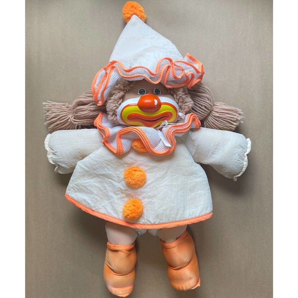 Vintage 1986 Cabbage Patch Circus Kids Girl Doll Clown Outfit Orange Coleco RARE